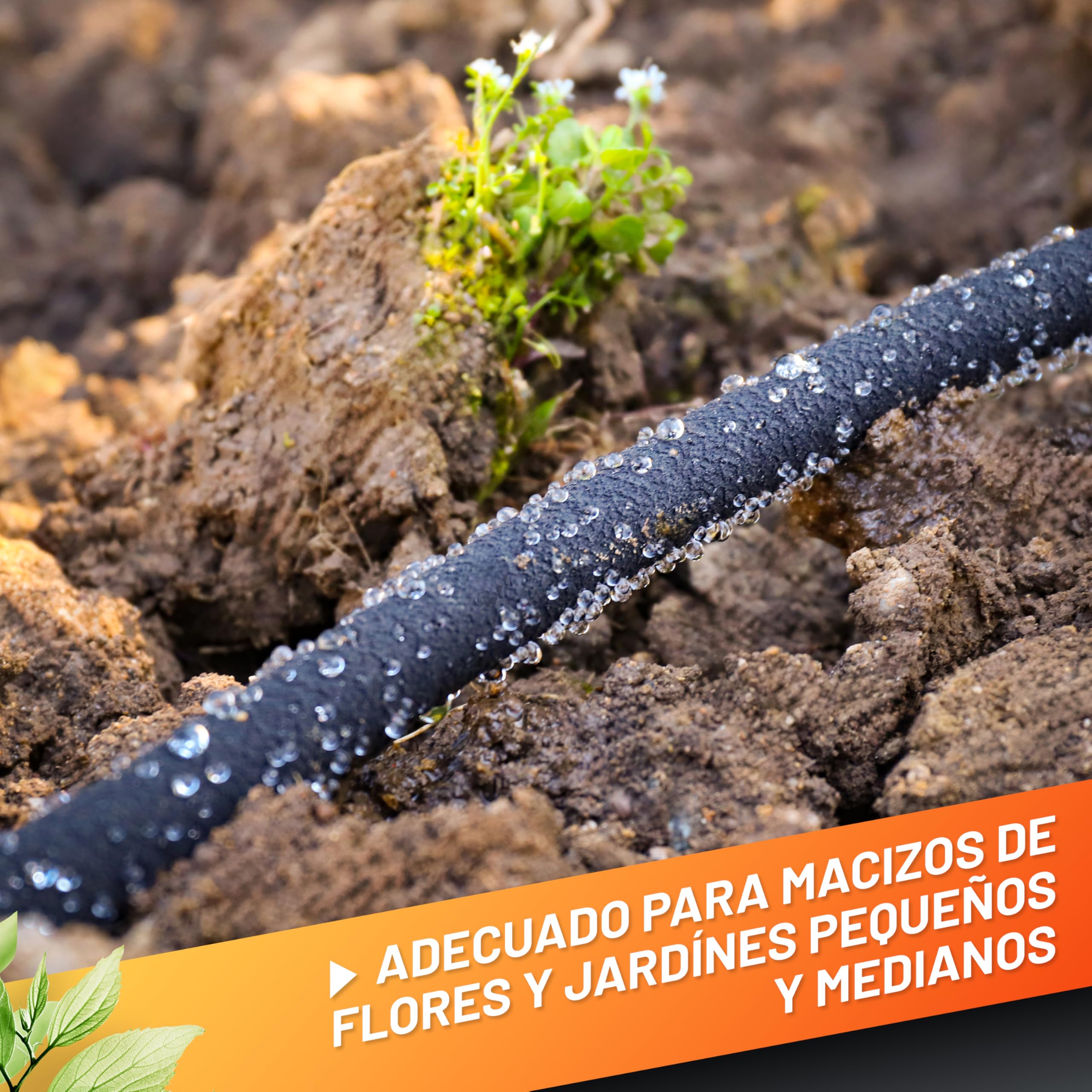 GRÜNTEK Manguera Porosa de Riego por Goteo 15M - Para el riego de jardines y huertos
