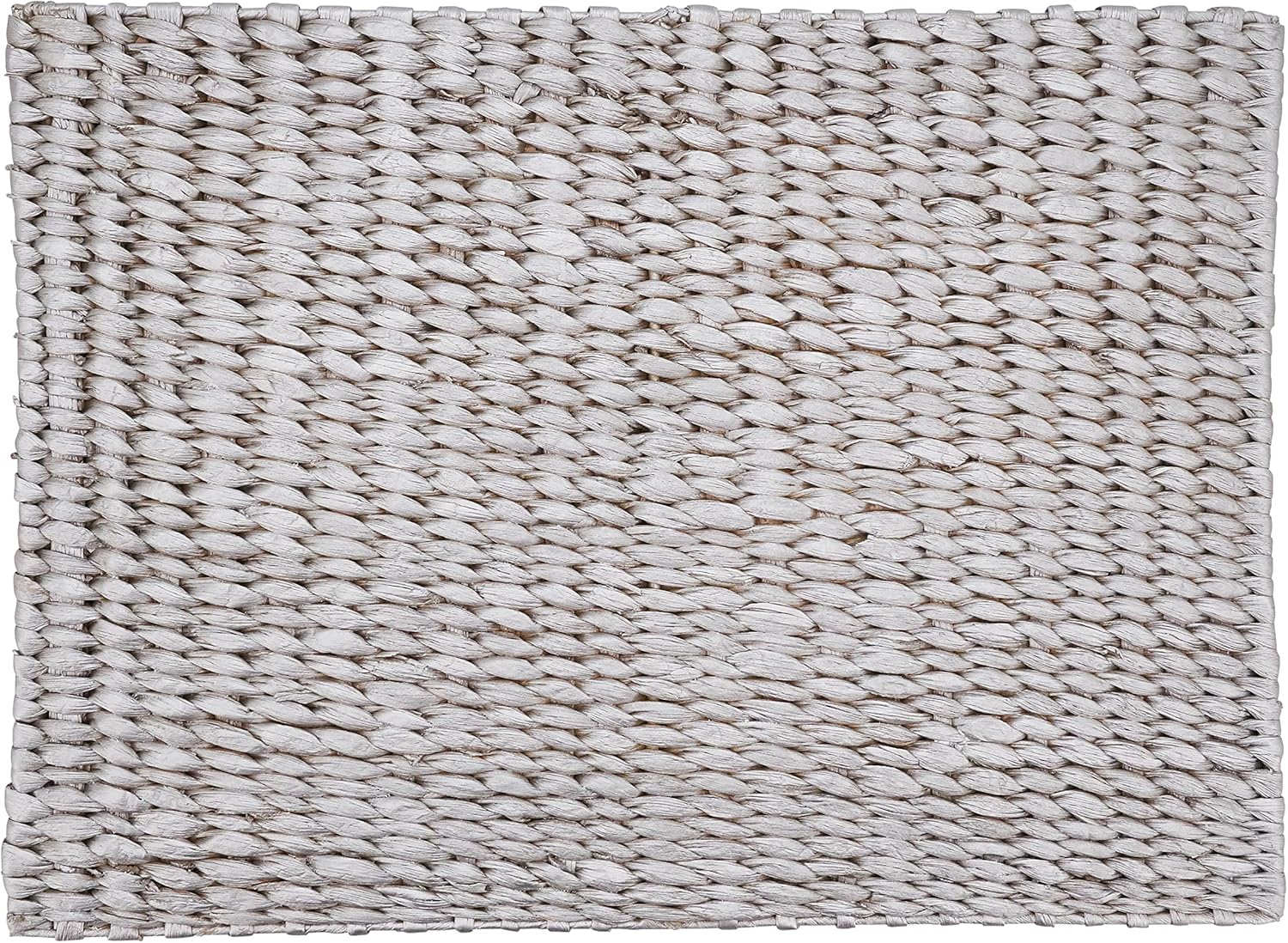 SARO LIFESTYLE Silver Woven Water Hyacinth Placemat - 15" Round, 4 Ct.