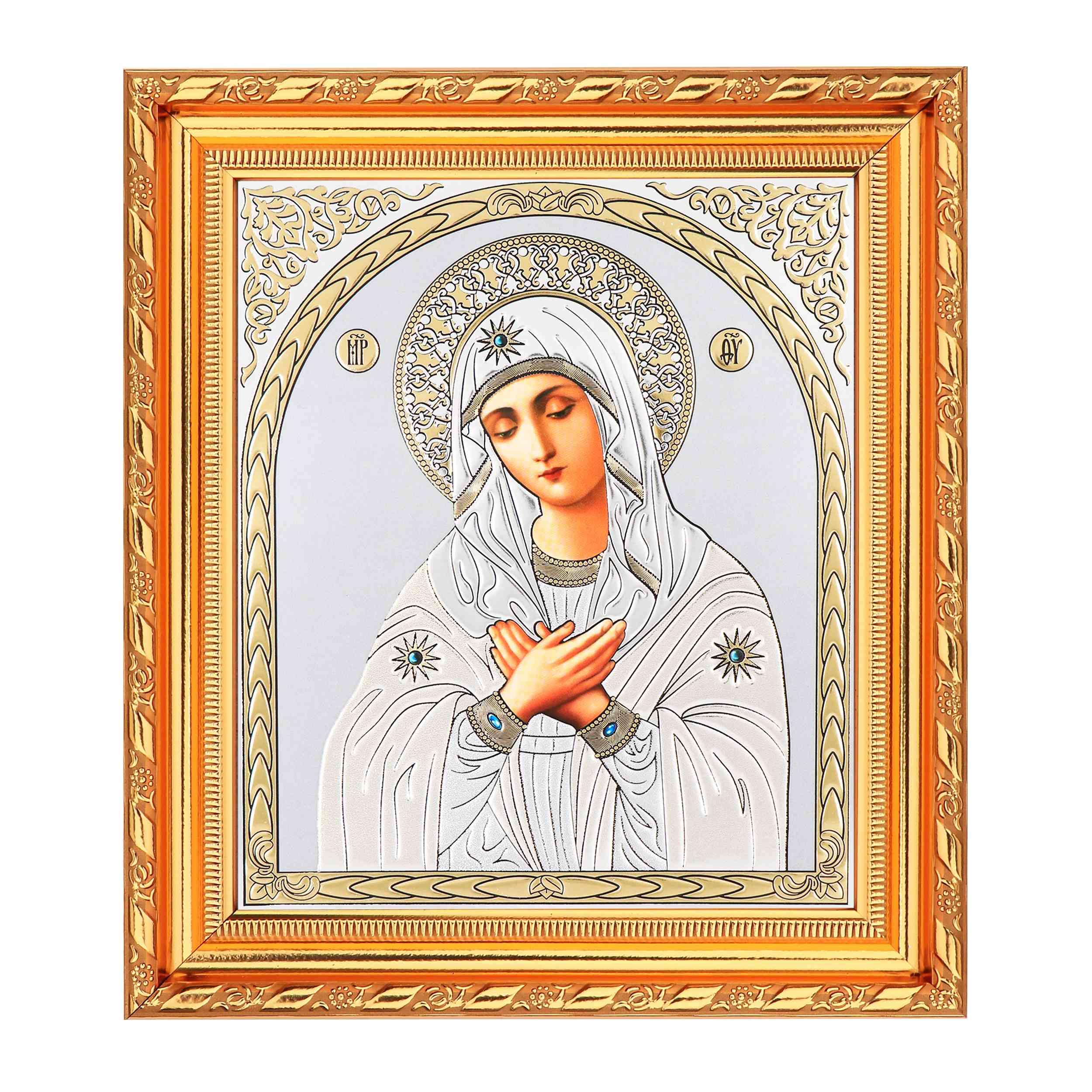 NKlaus - Blessing Mother of God - Icon in Frame with Glass 21 x 18 cm Christian - Blessing 16567, gm stirrer