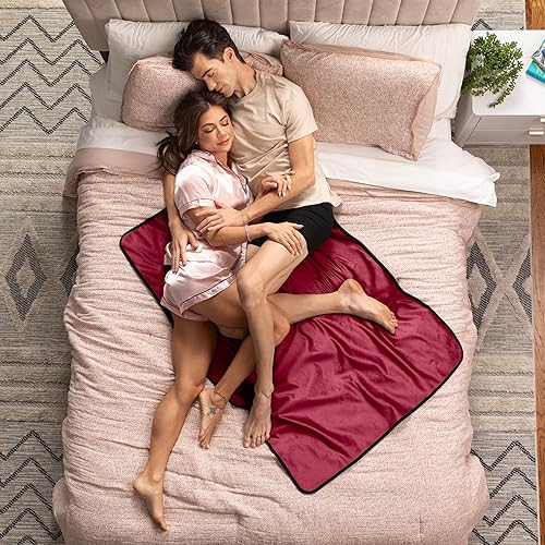 Miniatura 10 de Avana Manta impermeable  Protector para personas y mascotas  Barrera de humedad a prueba de fugas, tamaño regular, microterciopelo morado