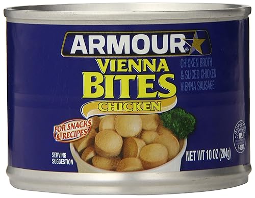 Armour Star Chicken Vienna - Bocaditos de salchicha enlatada, 10 onzas (paquete de 12)