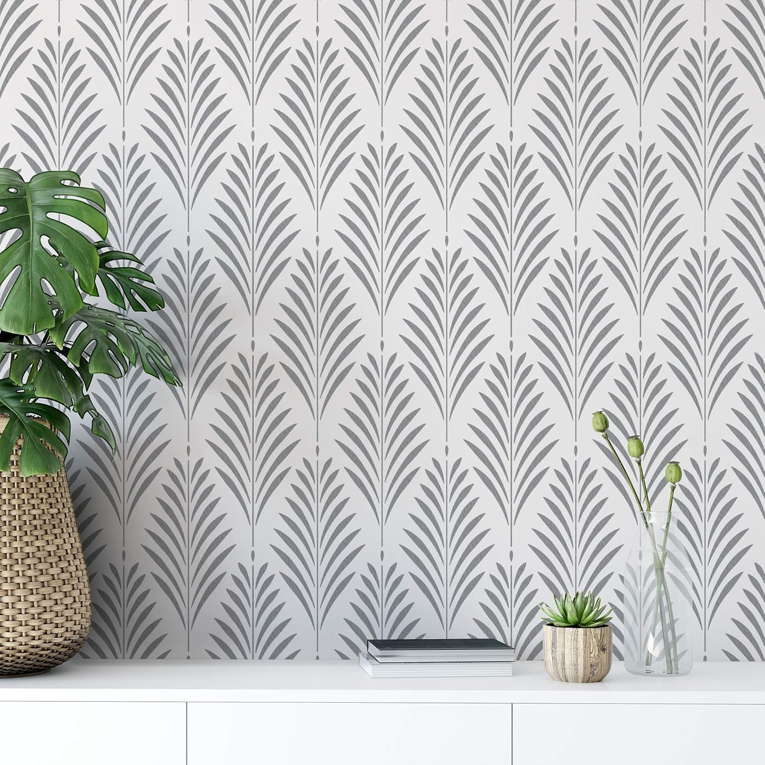 Fern Pattern Wall Stencil for Painting - DIY Home Decor Projects Stencils