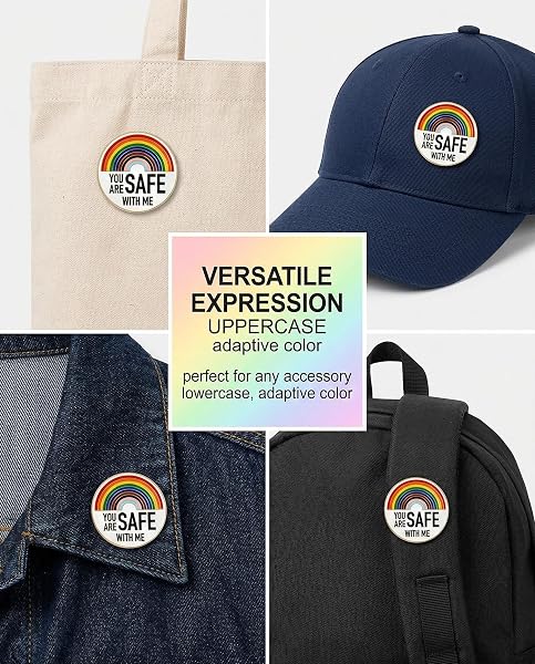 AEUXZA 2er Set Pride Anstecker – Regenbogen Herz Emaille Pin - 5