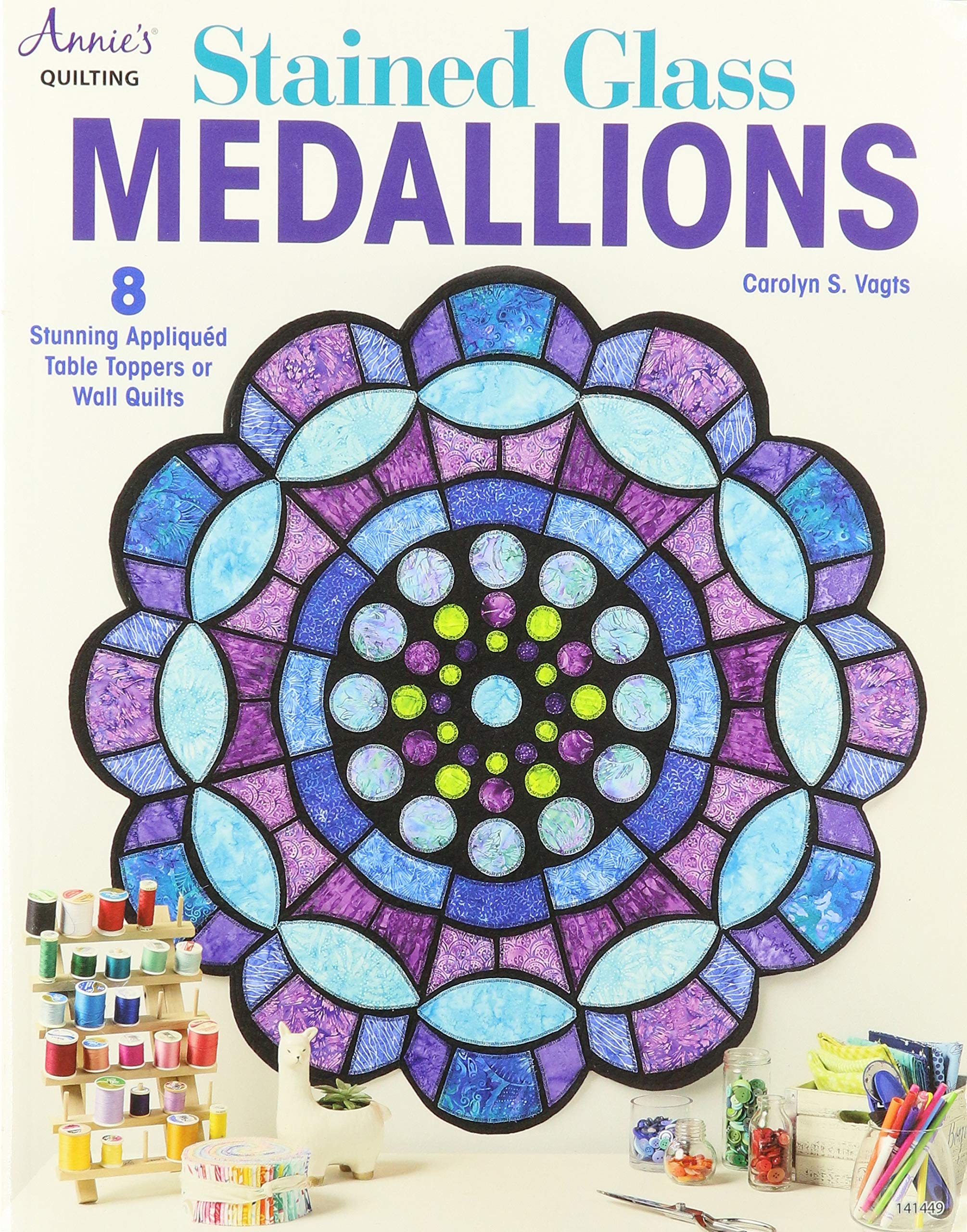 Annie's Stained Glass Medallions Bk apprenez facilement le patchwork appliqué