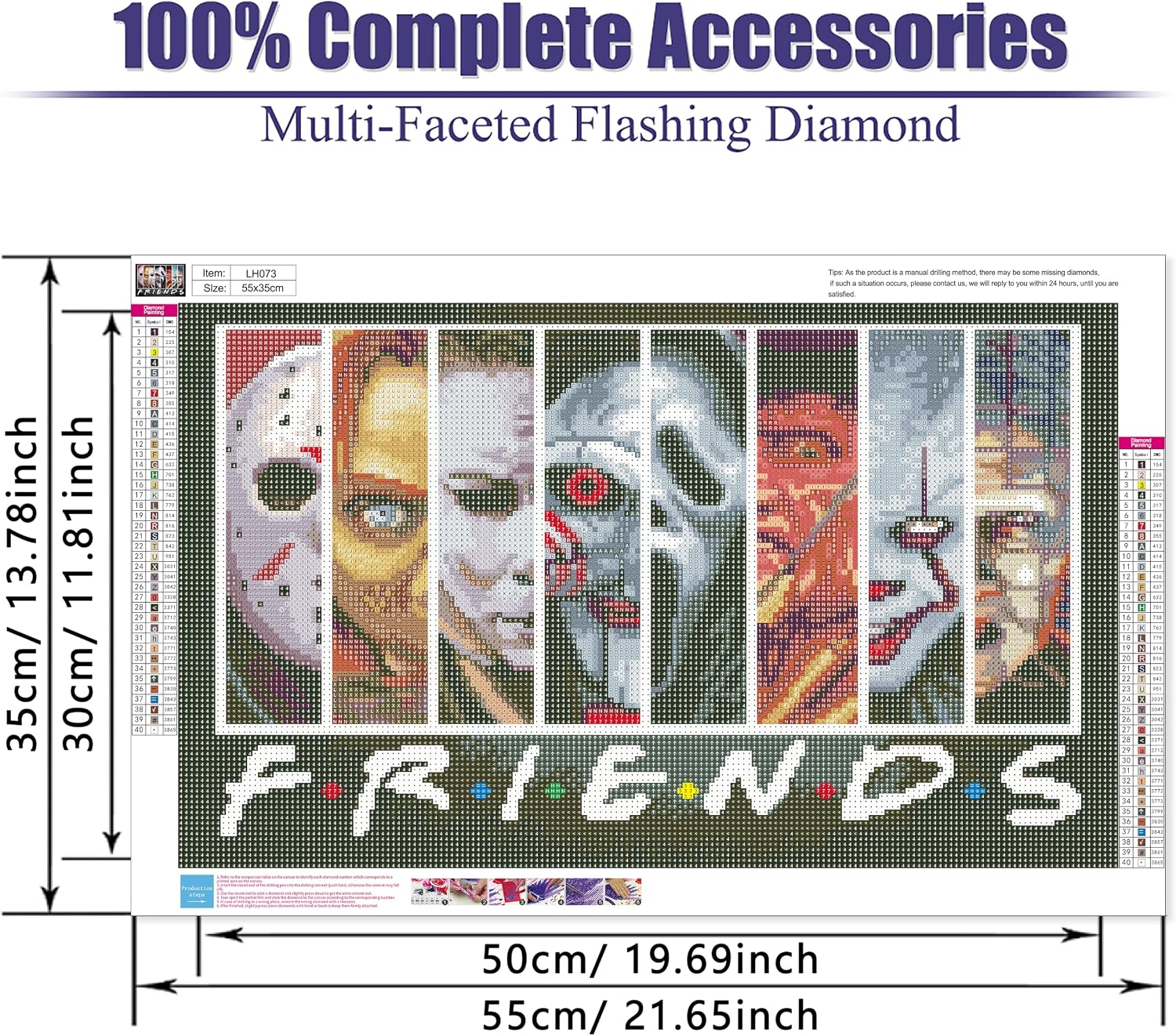 Halloween Diamond Painting Kits for Adults - 5D Diamond Art Kits for Adults Kids Beginner, DIY Full Drill Diamond Dots Paintings with Diamonds Gem Art and Crafts for Home Wall Decor - 13.8X21.7inch