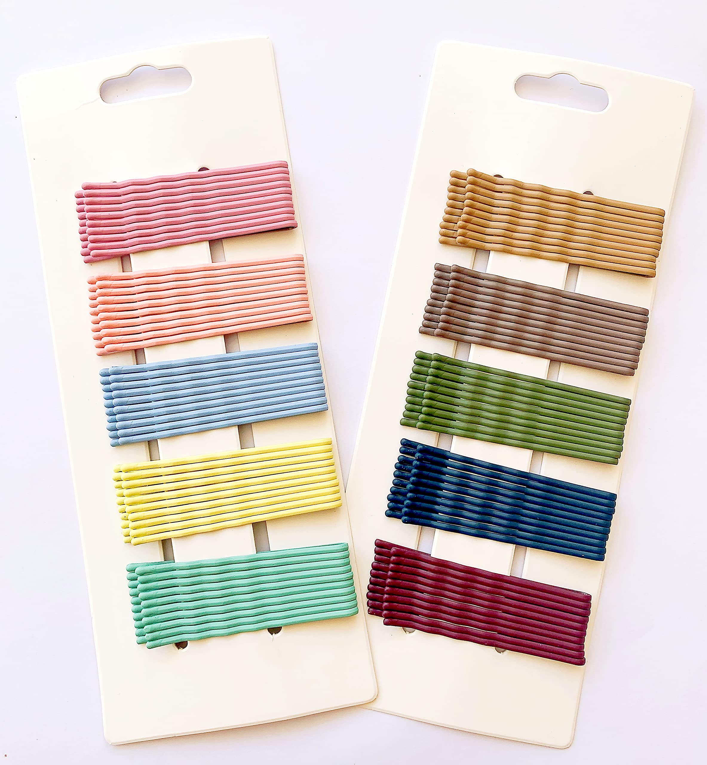 Lemeilleur Ouchless Bobby Pin, Crimped Hair Pin, with Slide-on Opener, 10 colours, 2.4 Inches, 100/80 Count (100 count, Count, 100)