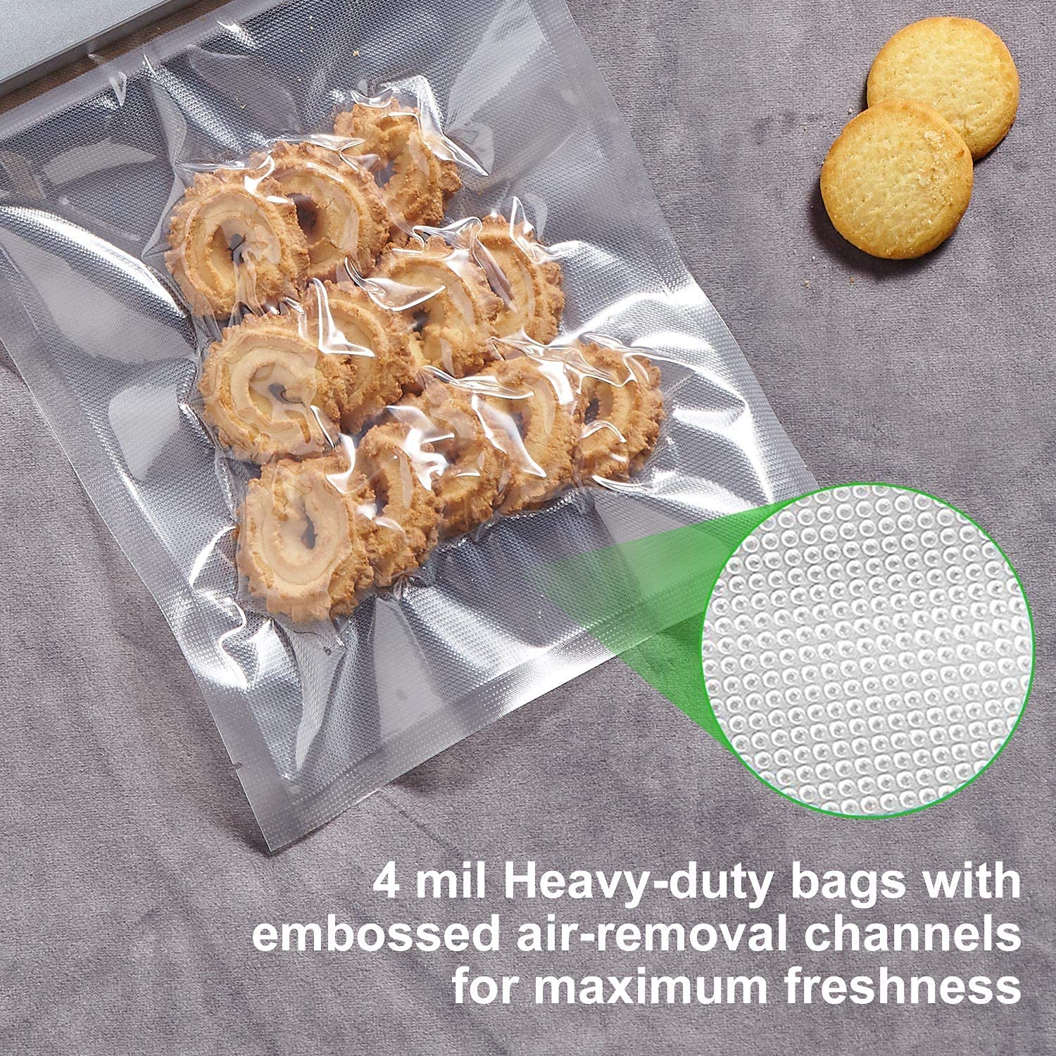 Rotoli Per Sottovuoto Bonsenkitchen - 2 Rotoli 28x600 Cm (12 M Totali) | Per Conservazione Cibi E Sous Vide - Foto 3