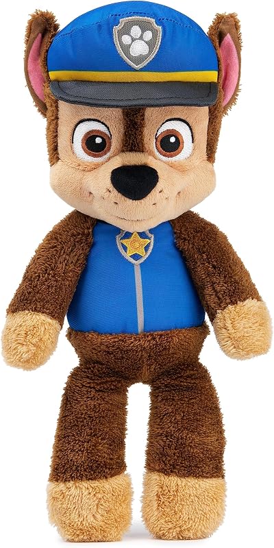 Paw Patrol - Gund - Pat Patrouille - Chase Taille 35 cm - Peluche Chien - Lavable en Surface - Pat Patrouille Jouet Premier Age - Peluche Bébé - Jouet Bébé 1 an et +