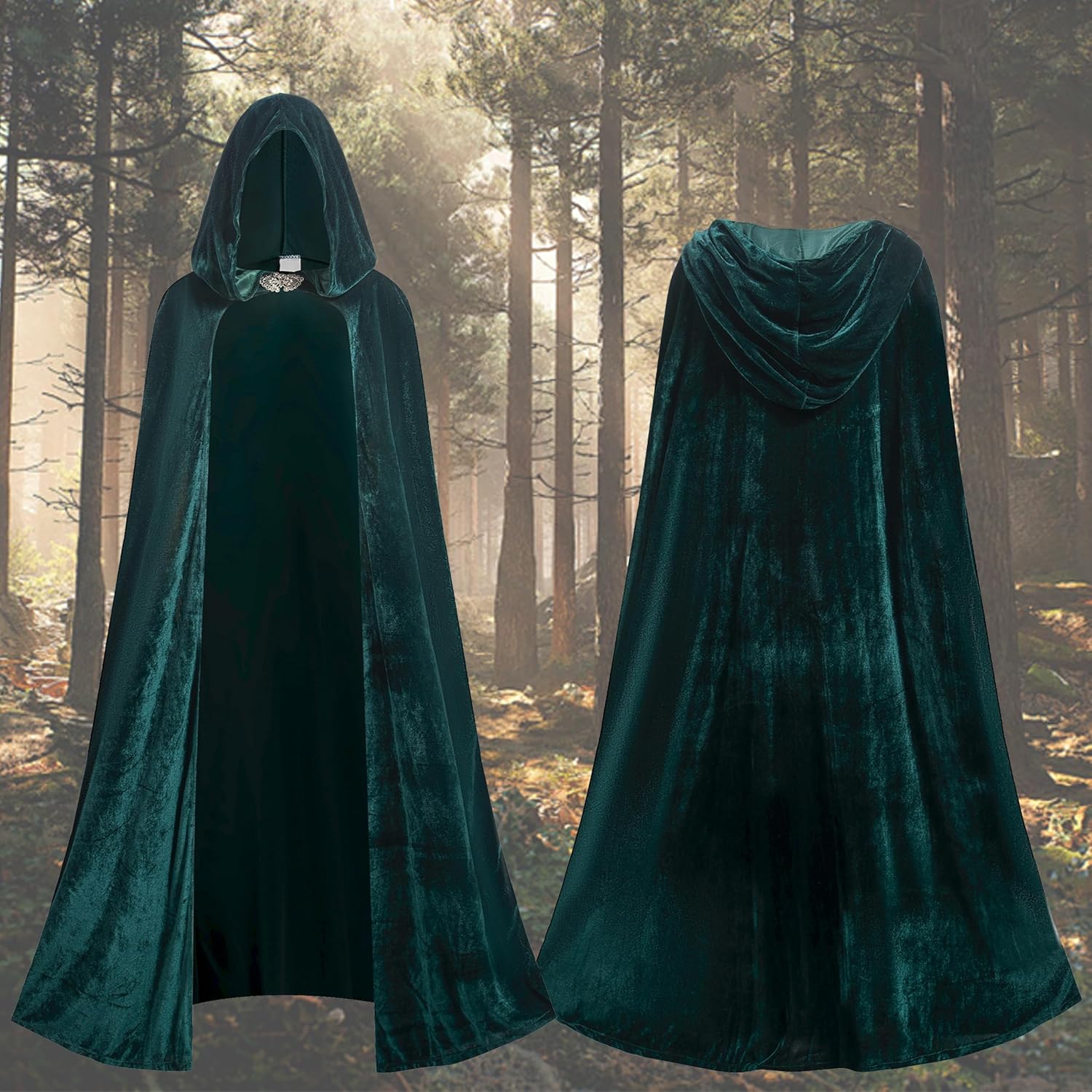 Renaissance Velvet Cape for Women,Medieval Cape for Women,Halloween Gothic Cloak,Velvet Cloak - Image 4