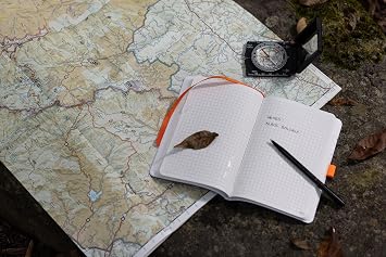 Gentlemen's Hardware Waterproof Notebook 104-Page Pocket Stone Paper Notes with Ballpoint Pen, 12.7cm x 16.51cm, Black