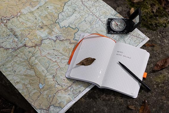 Gentlemen's Hardware Waterproof Notebook 104-Page Pocket Stone Paper Notes with Ballpoint Pen, 12.7cm x 16.51cm, Black