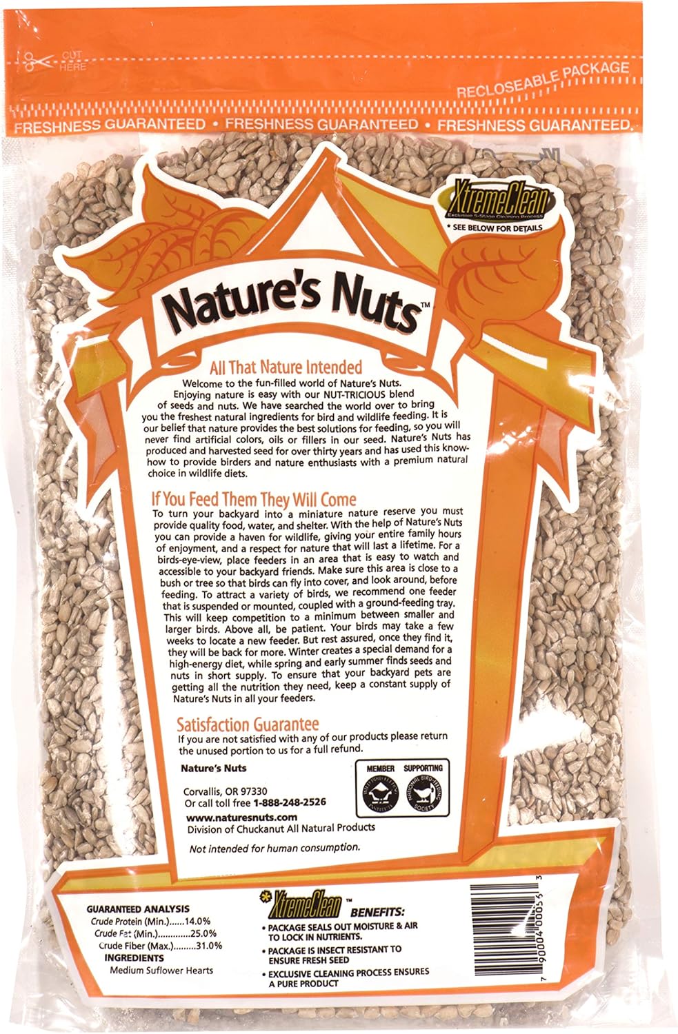 Nature's Nuts Premium Sunflower Hearts - 8 lb.