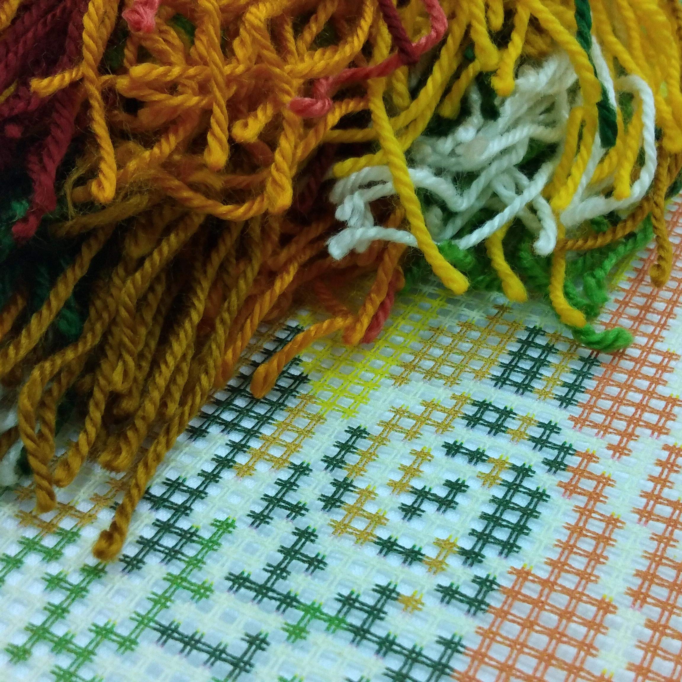 Kit Point De Croix Estampé Brvsk - Motif Un Homme Et Une Femme, Toile 16x16 Pouces, Fil Et Aiguilles Inclus - Pour Adultes Et Débutants