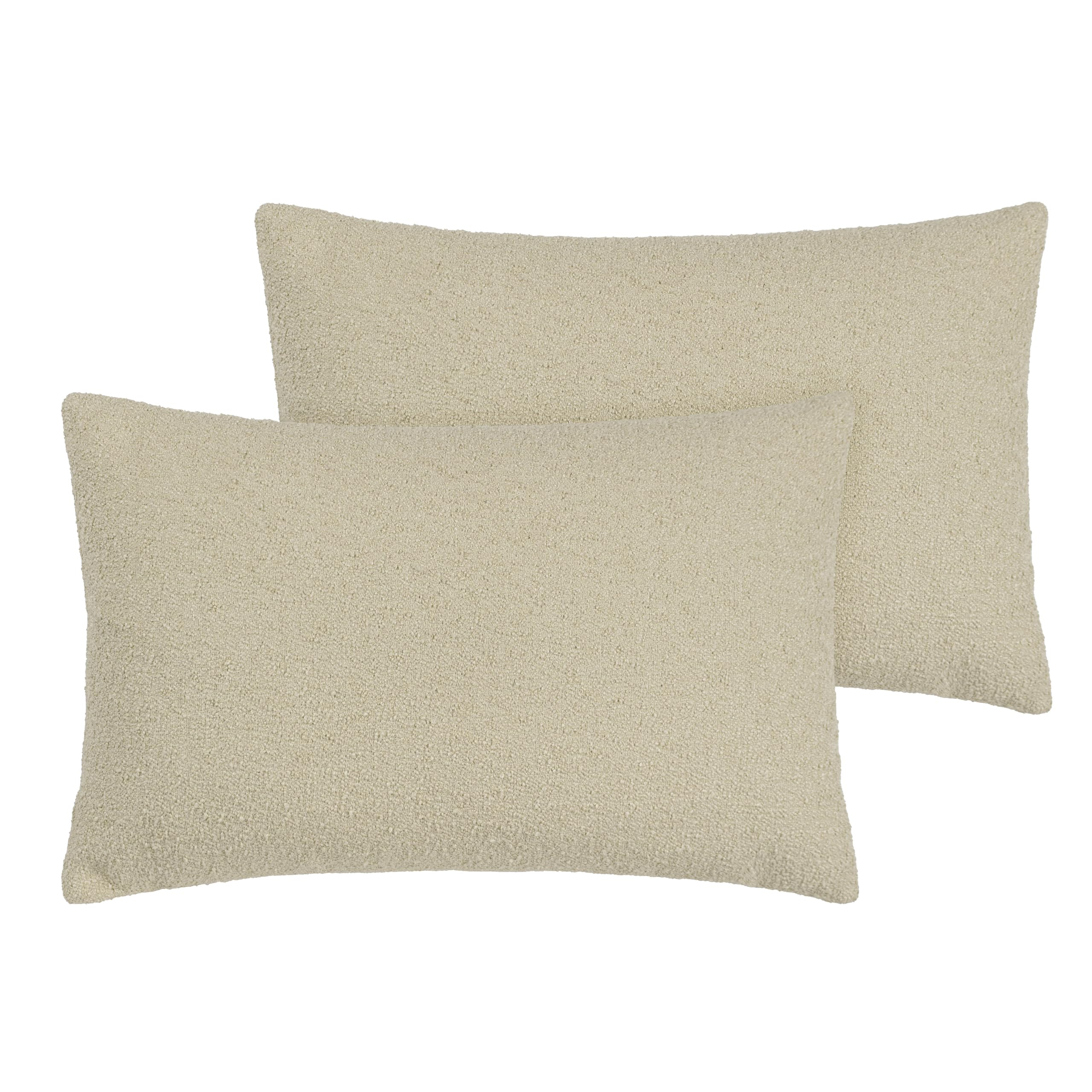 furn. Hoem Selene Feather Filled Cushions Twin Pack, Nougat, 40 x 60cm