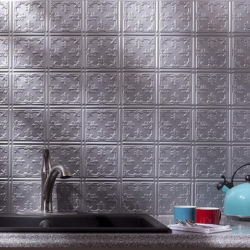 Miniatura 49 de FASÄDE Panel decorativo para salpicaduras de vinilo de estilo tradicional / patrón 10 en bronce antiguo (muestra de 6 x 6 pulgadas)