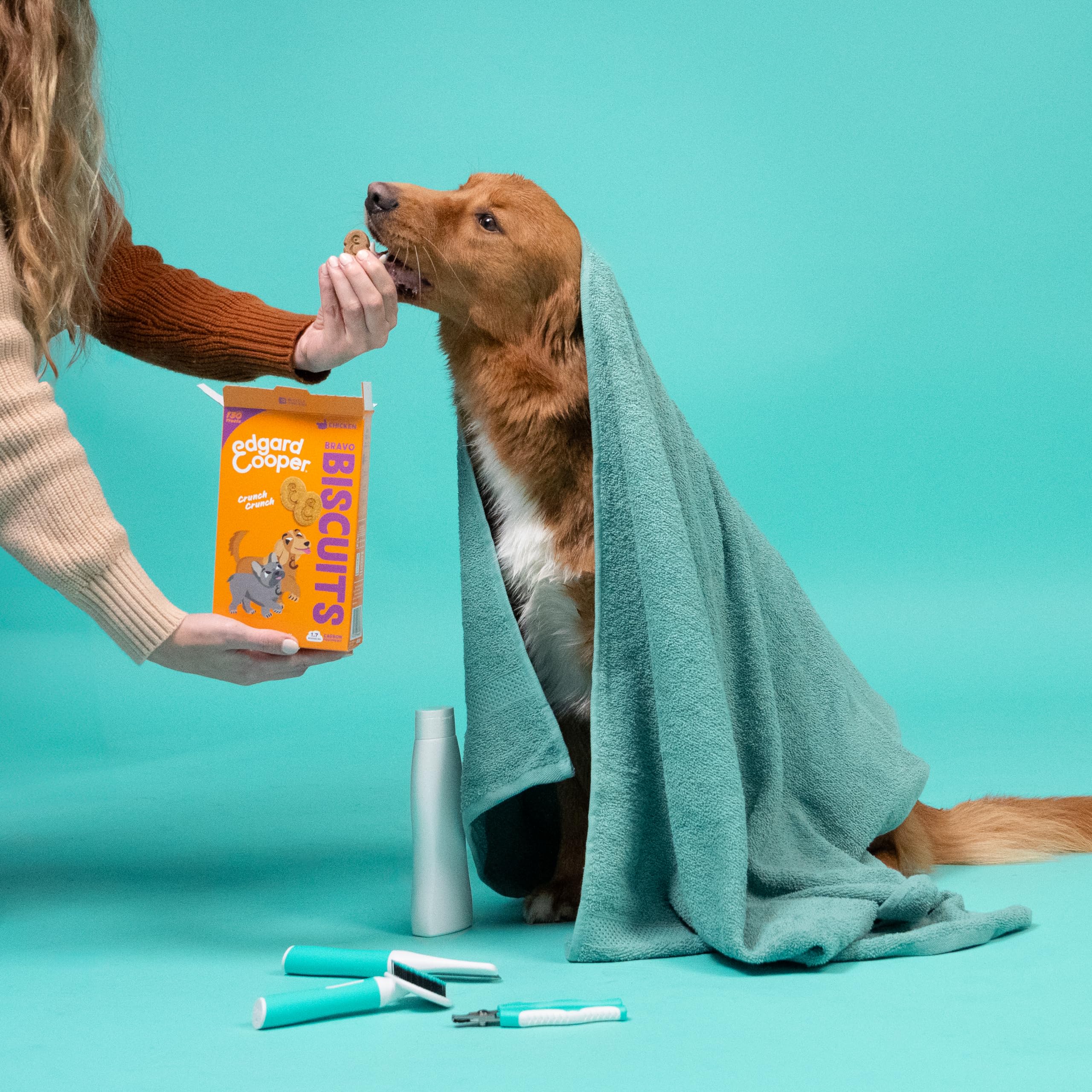 Edgard & Cooper Snack per cani, Bravo Biscotti, (Banana, 7 x 400g Bag), Snack con cereali di origine vegetale, a base di frutta, perfetti per l'allenamento, 7 x 400g