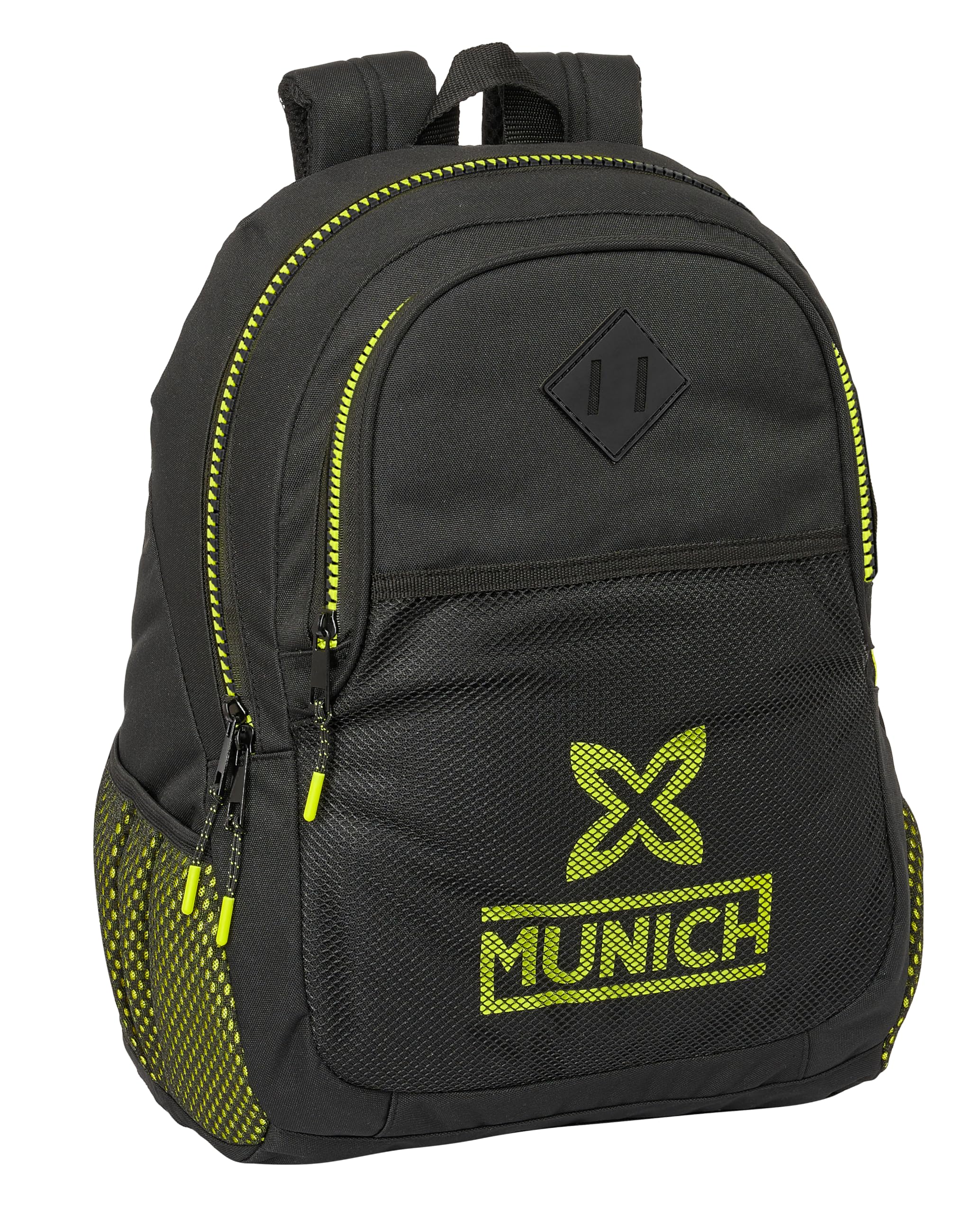 safta Munich Beat School Backpack for Children, Ideal for Children of Different Ages Comfortable and Versatile, Quality and Resilience, 32 x 16 x 44 cm, Black, Estándar, black, Estándar, Casual