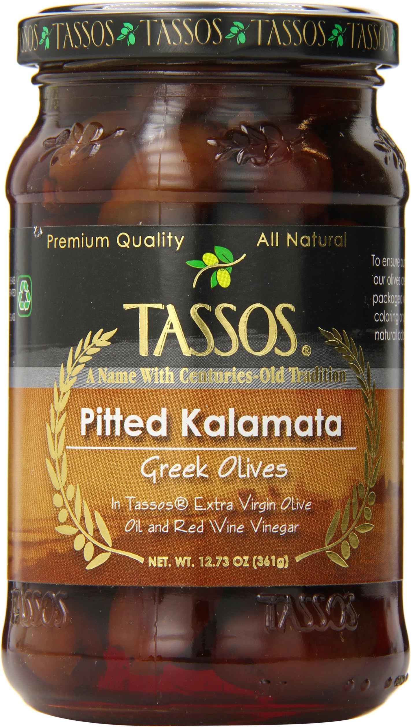 Tassos Pitted Kalamata Olive Oil Vinaigrette, 13.1 Ounce