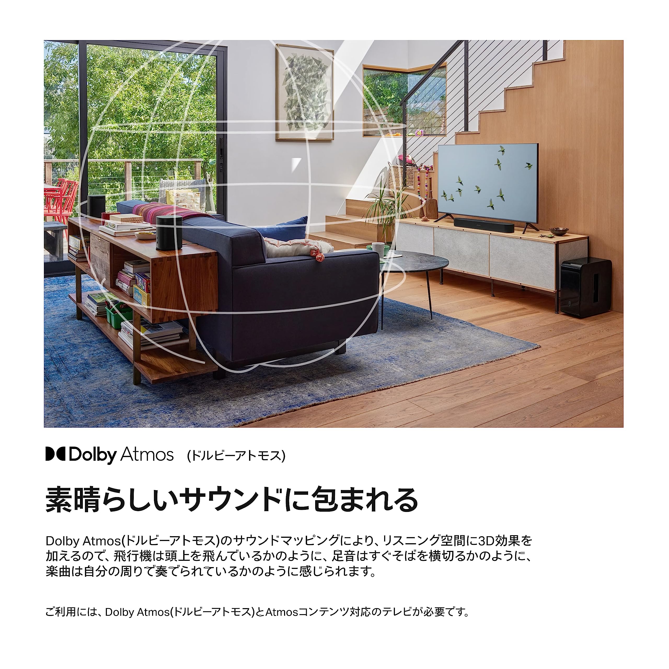 Amazon.co.jp: Sonos サウンドバー テレビ用 Beam ビーム Dolby Atmos 