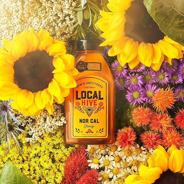 Local Hive North California Raw Unfiltered Honey – 16 oz, 100% Pure US Honey, Sourced from American Bees and Beekeepers - Natural Sweetener, Ideal for Tea, Baking, and Cooking 3