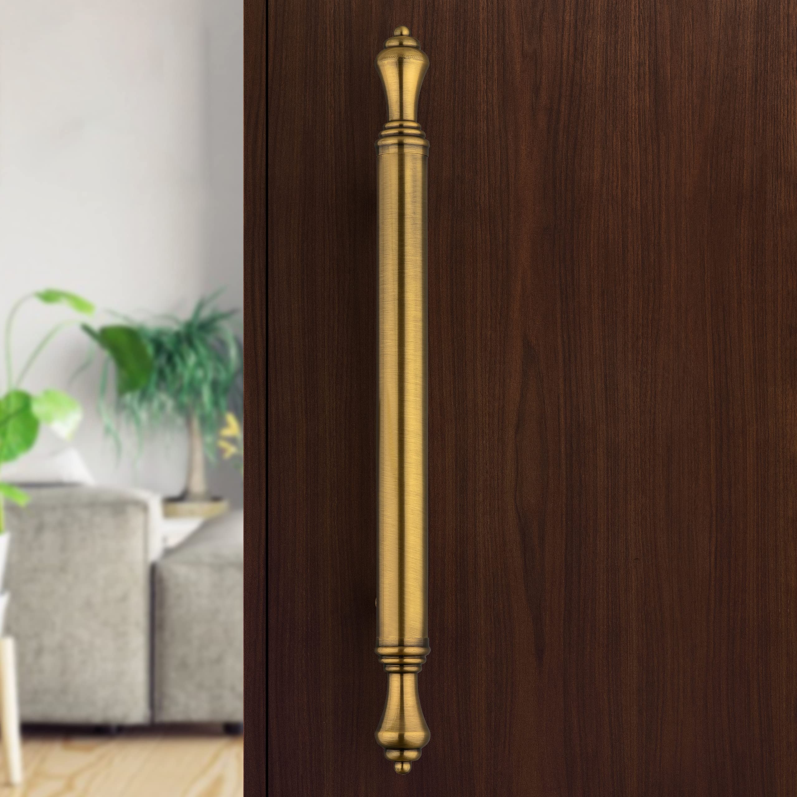 Plantex Heavy Duty Main Door Handle/14 Inch Door Handle for Main Door/Pull-Push Handle - Pack of 1 (Brass Antique) - 3 Years Warranty — Amazon image 5