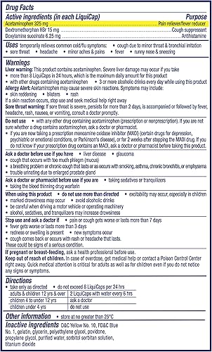 Miniatura 2 de Vicks NyQuil Alivio nocturno para la tos resfriado y gripe 16 liquiCaps   1 recomendado por farmacéuticos alivio de dolor de garganta fiebre y