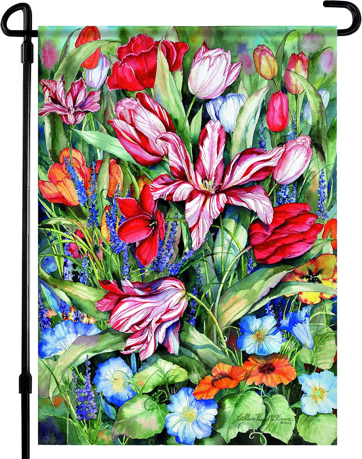 Amazon.com : Home4Ever Spring Flowers Garden Flags 12.x18 Double Sided ...