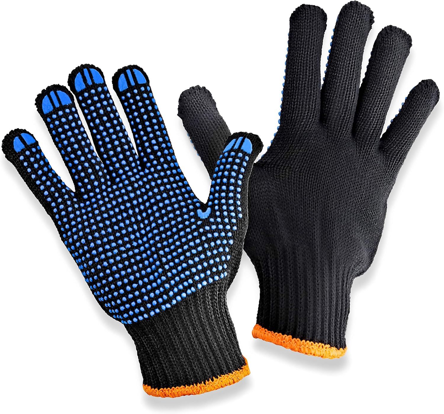 STARK 10 Pairs HeavyDuty SlipResistant Knitted Gloves with PVC Nubs