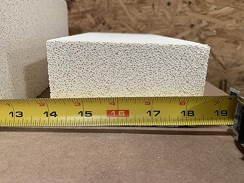 Miniatura 5 de Executive Deals Ladrillo de fuego aislante para hornos, hornos, chimeneas, forjas, 4 piezas de ladrillo completo (9 x 4.5 x 2.5 pulgadas) 2300F