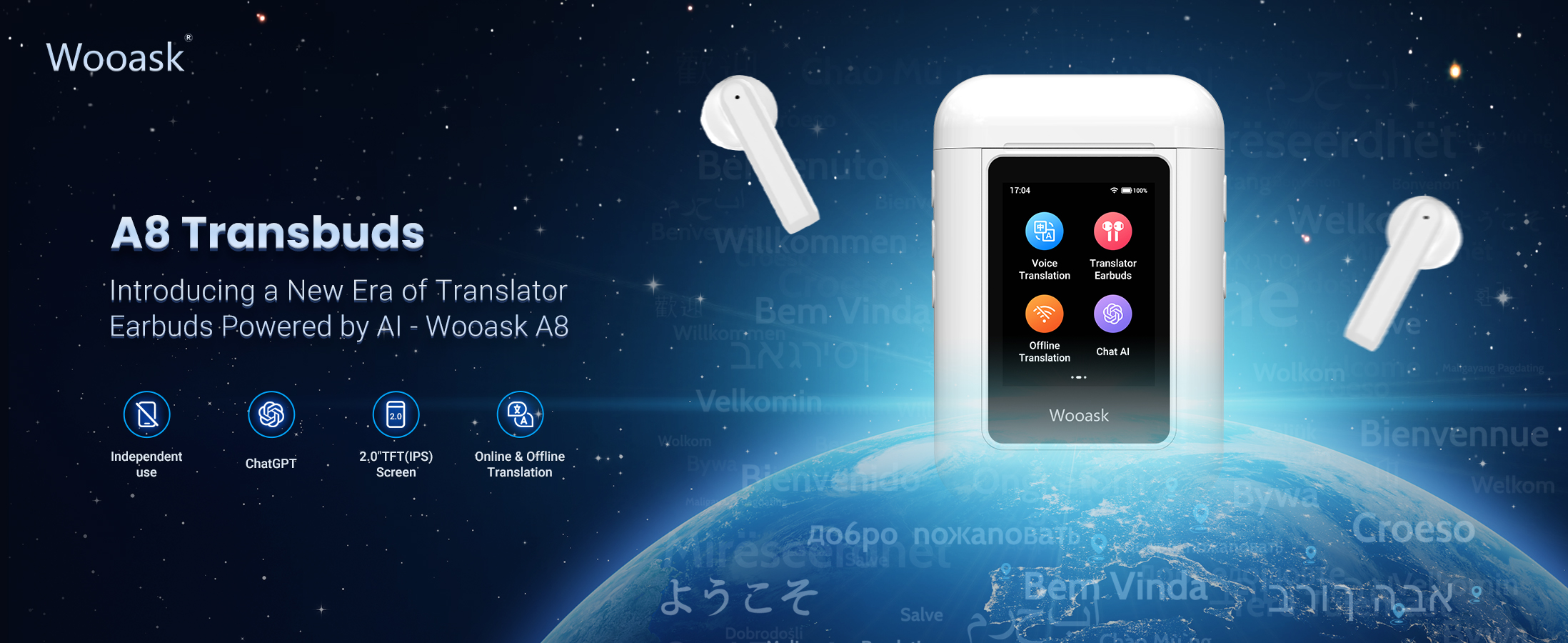 Watch Wooask A8 AI Translation Earbuds on Amazon Live