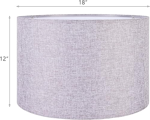 Miniatura 2 de Wellmet Pantalla requerida de 18 x 18 x 12 pulgadas para lámpara de mesa, lámpara de noche, lámpara de pie, pantalla de tambor de tela, estilo