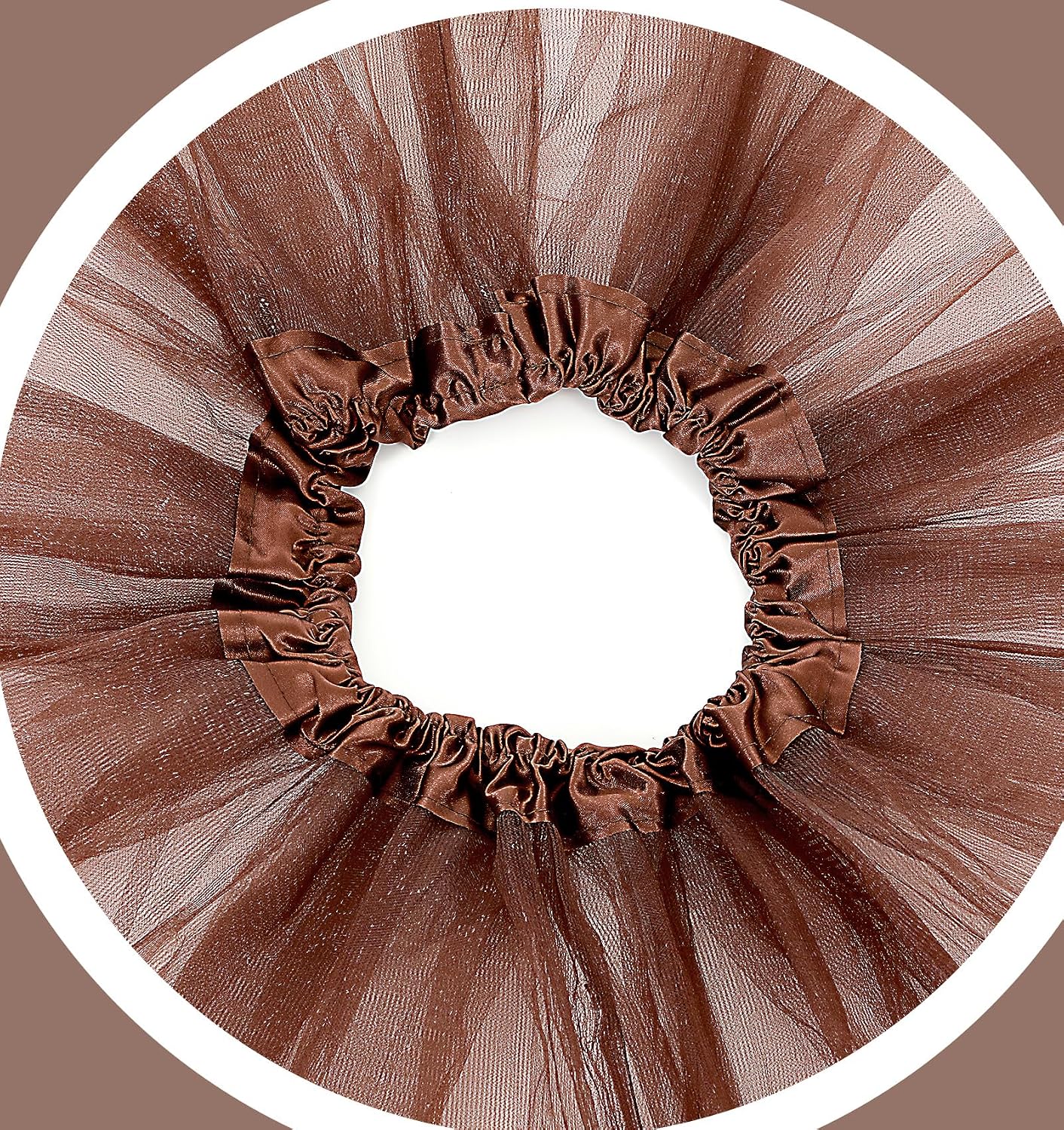 Brown Tutu Women, 50s/80s Vintage Brown Tutu, Classic Ballet Dance Flared Layered Skirt for Cosplay Halloween Party and Daily Wear