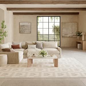 Nourison Nordic Ivory Beige 8' x 10' Scandinavian Area Rug