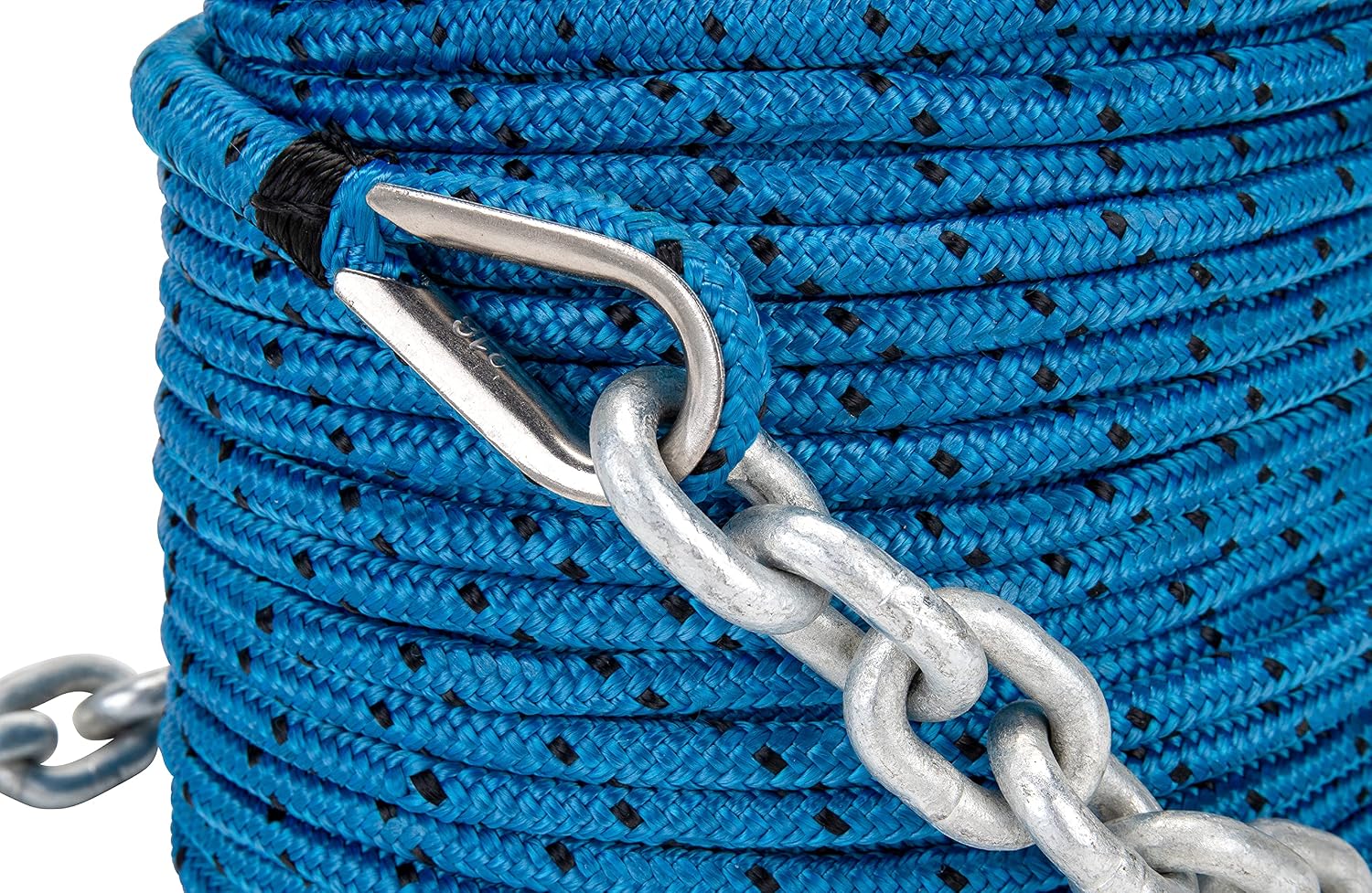 Trac Outdoors 300/20 Anchor Rode - 300 ft Rope with 20 ft Chain - Designed for Use with Trac Brand Electric Winches - Features a 2,900 lb. Break Strength (69084)