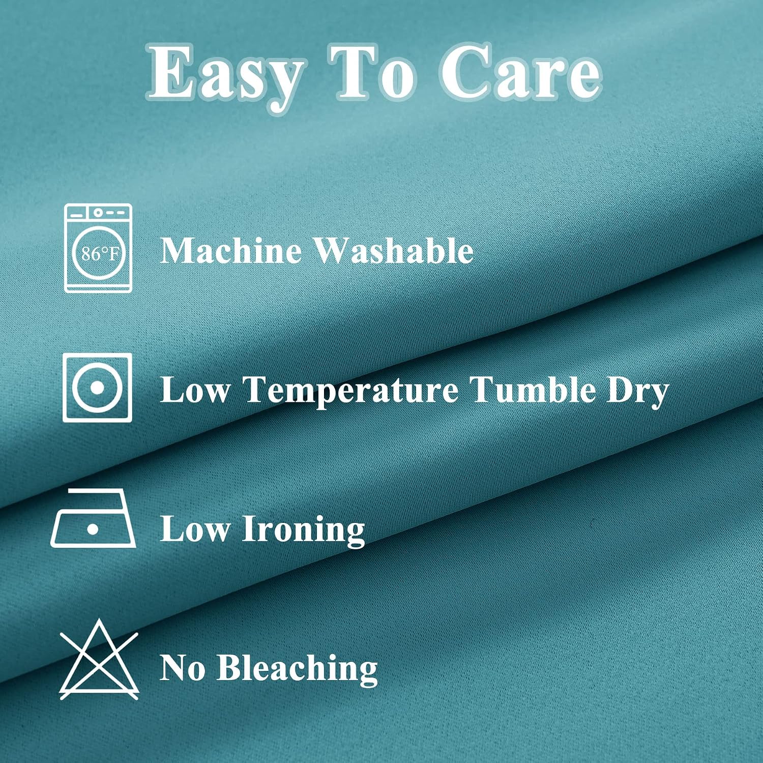Frelement Outdoor Curtains Extra Wide Tab Top Self Adhesive Thermal Insulated Privacy Protection Indoor/Outdoor Drapes Panels for Gazebo Pergola, Turquoise, 150W x 102L, 1 Panel
