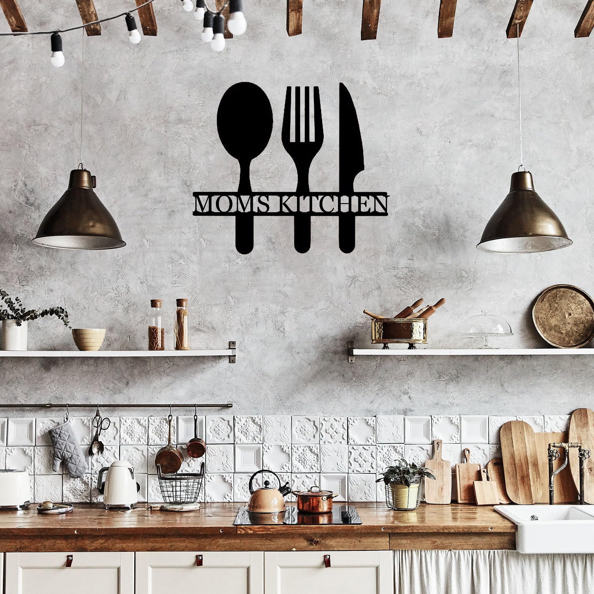 Custom Kitchen Sign Farmhouse Kitchen Name Sign Metal Kitchen Wall