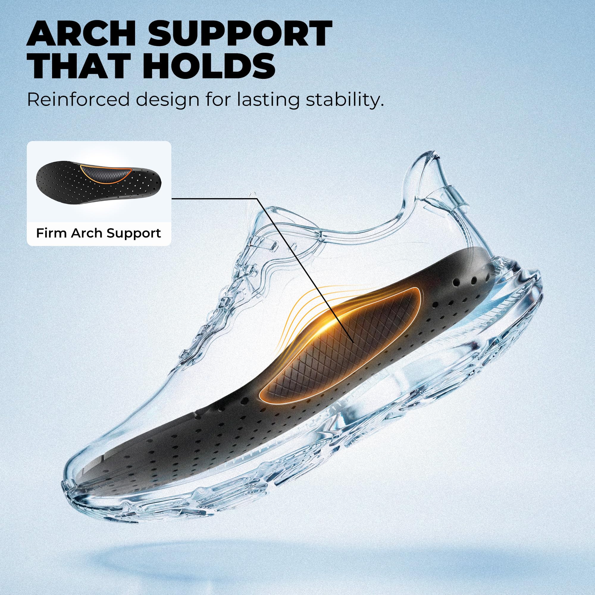 ALLSWIFIT Herren Slip-On Walking Schuhe Trainingsschuhe mit Dämpfung & Fußgewölbeunterstützung, Atmungsaktive Laufschuhe für Fitnessstudio/Gym/Running/Alltag