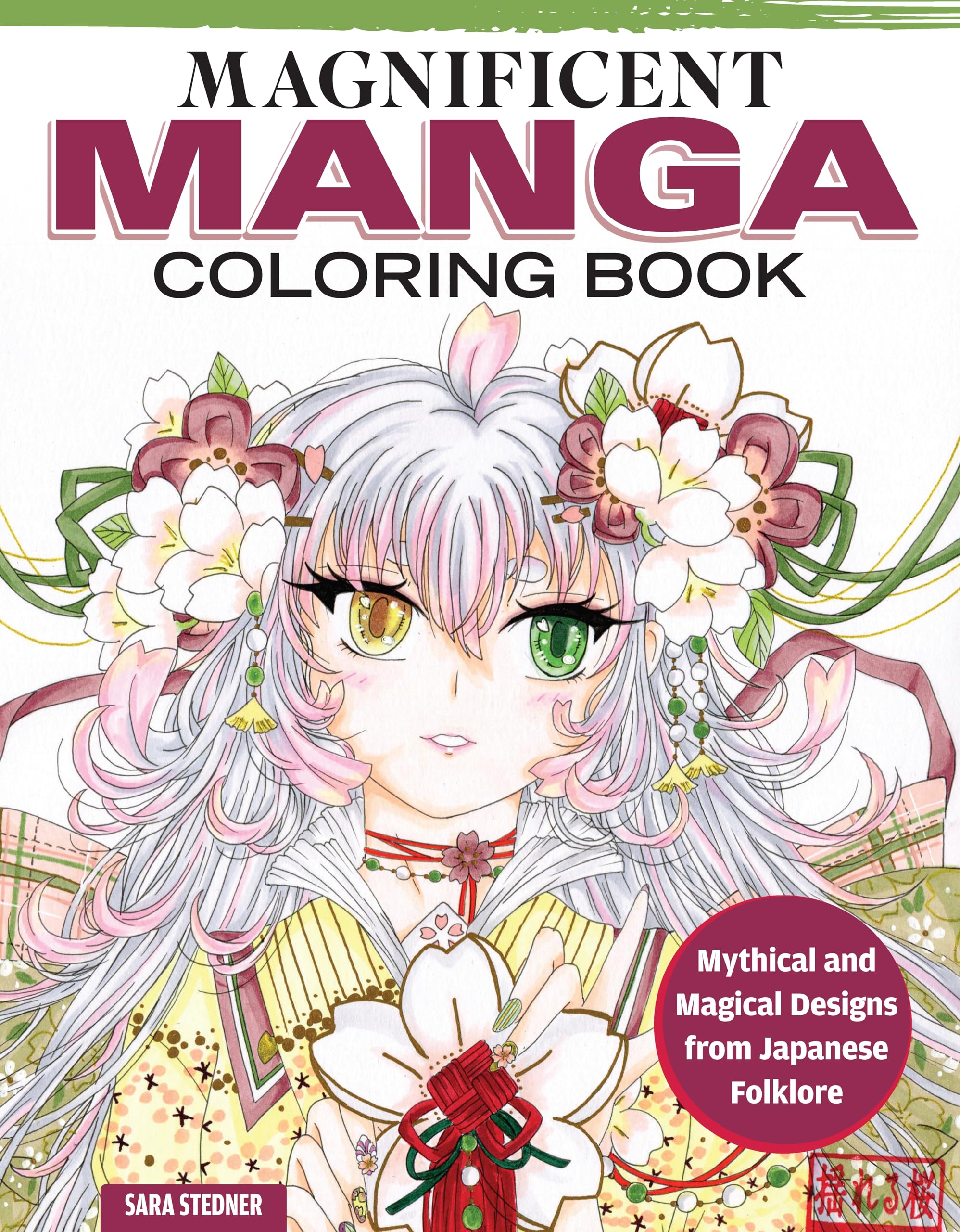 Magnificent Manga Coloring Book: 32 Designs in . Stedner, Stedner,**