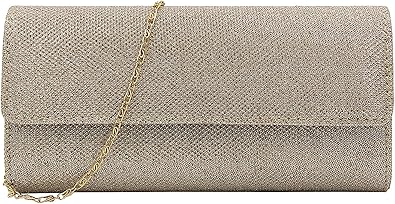 glitter gold clutch bag