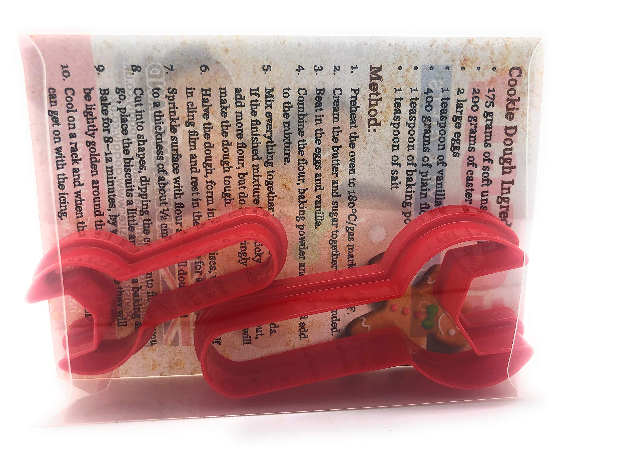 Goggly Red Spanner Cookie Cutter Set Of 2, Biscuit, Pastry, Fondant Cutter