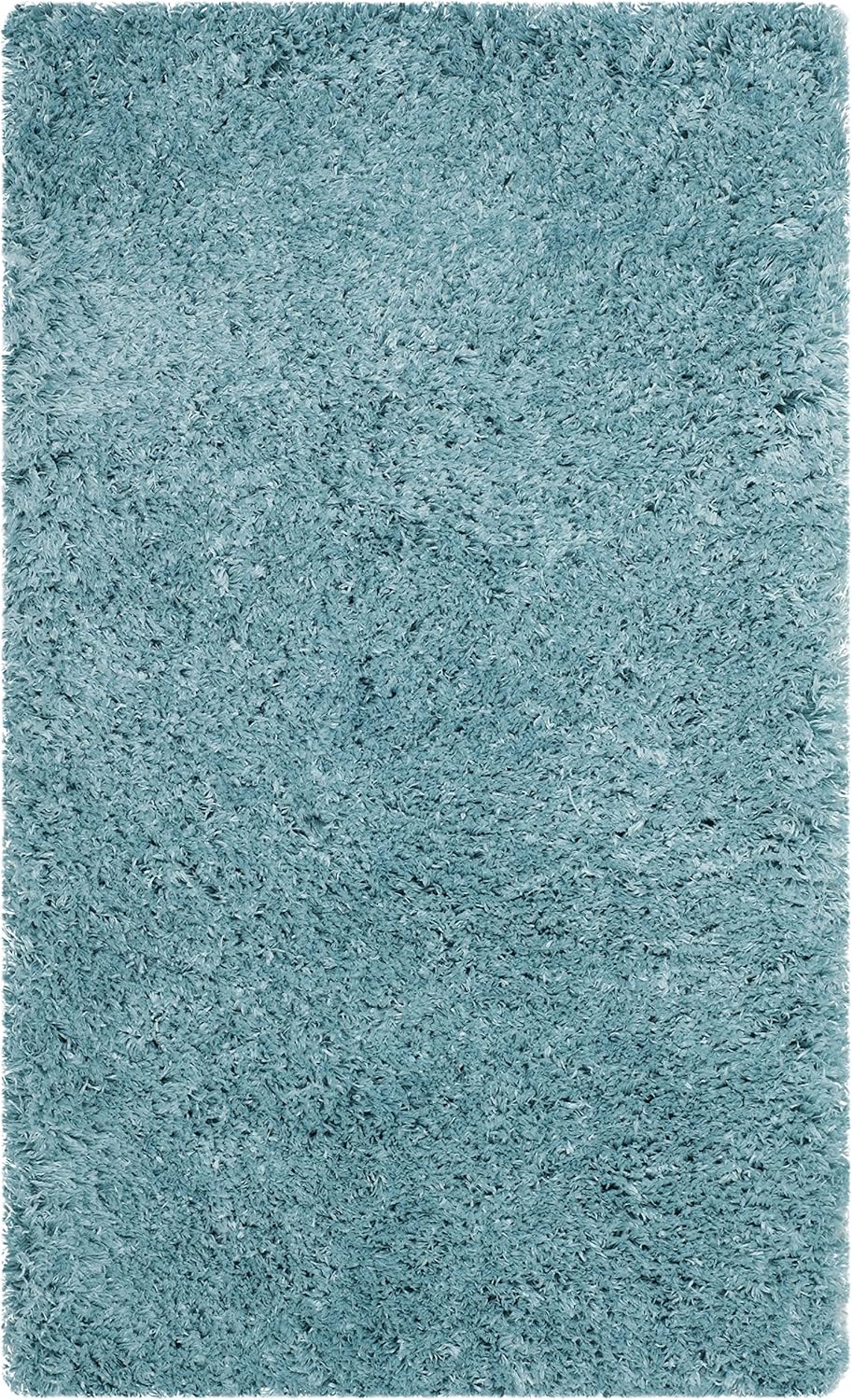 SAFAVIEH Polar Shag Collection Accent Rug - 2' x 3', Light Turquoise, Solid Glam Design, Non-Shedding & Easy Care, 3-inch Thick Ideal for High Traffic Areas in Entryway, Living Room, Bedroom (PSG800T)