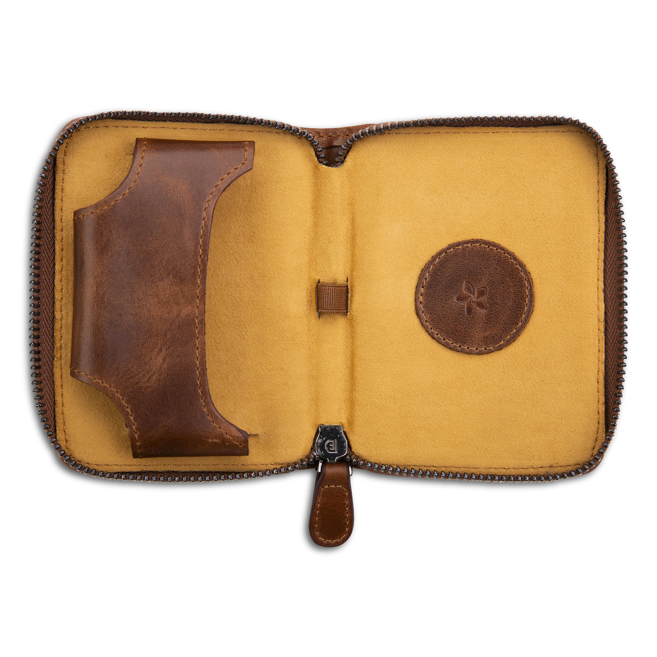 Etui na karty do gry – wysokiej jakości etui na karty z najlepszej skóry – łącznie z talią kart do gry i ołówkiem (Classic Brown)