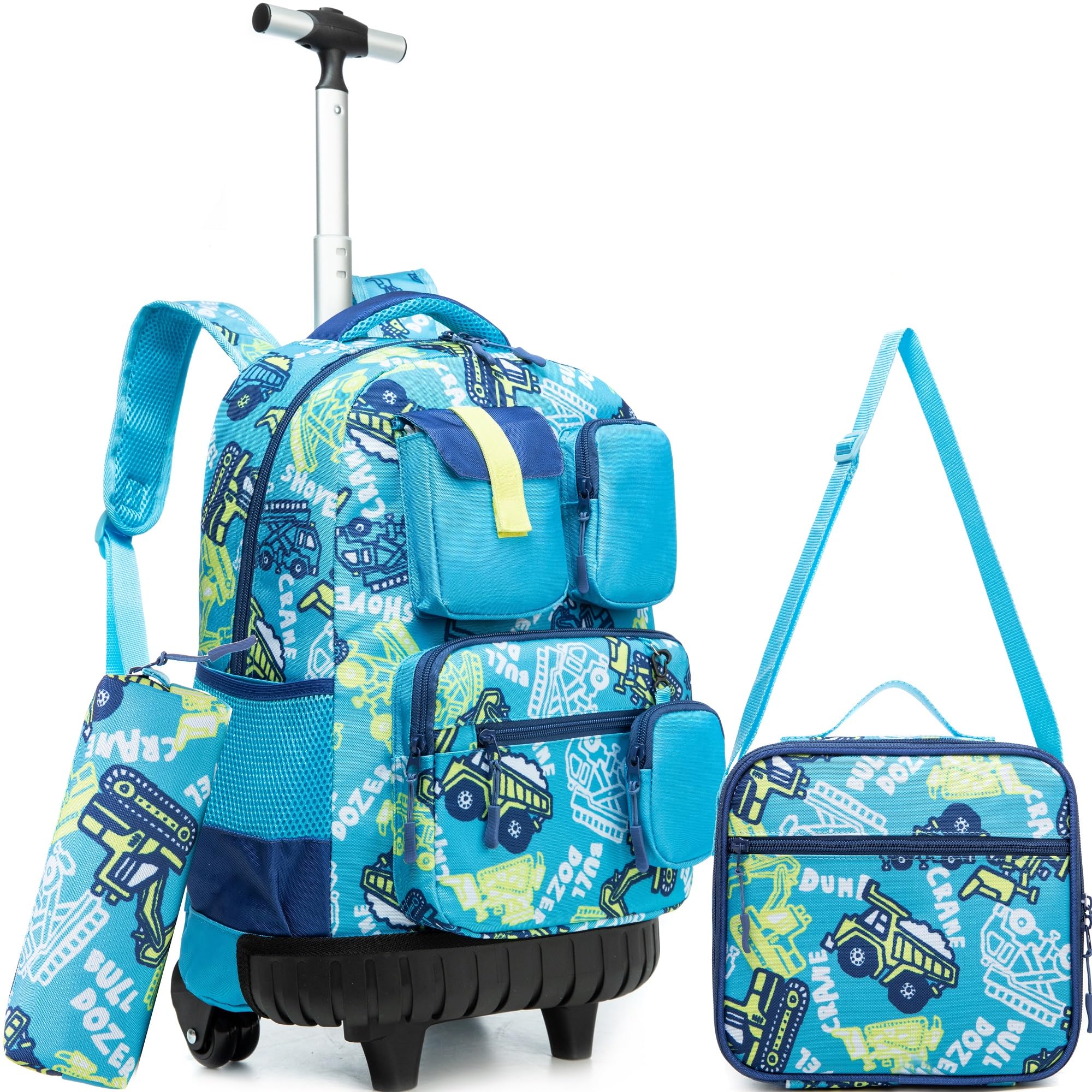 MeetbelifyRolling Backpack for Girls Boys Backpacks with Wheels Kids Carry on Luggage for Girls Boys