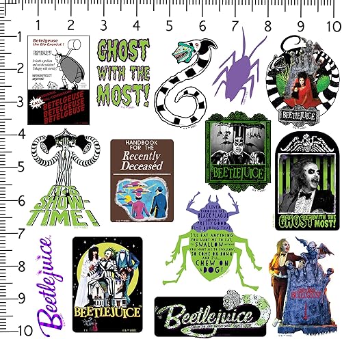 Miniatura 2 de Beetlejuice - Paquete variado de 50 calcomanías de vinilo grandes de lujo, para laptop, botella de agua, álbumes de recortes, tableta, monopatín,