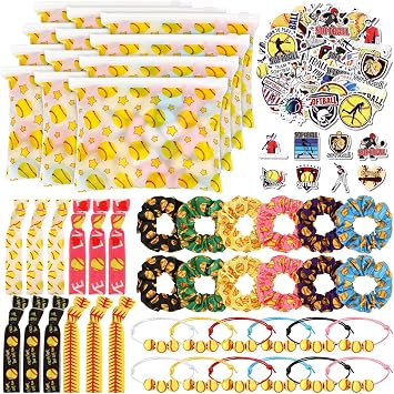 98 Pcs Softball Include Softball Goodie Makeup Bags Bracelet Hair Bands Hair Ties Sticker for Sports Team Gifts Birthday Decoration Party SuppliesStylish