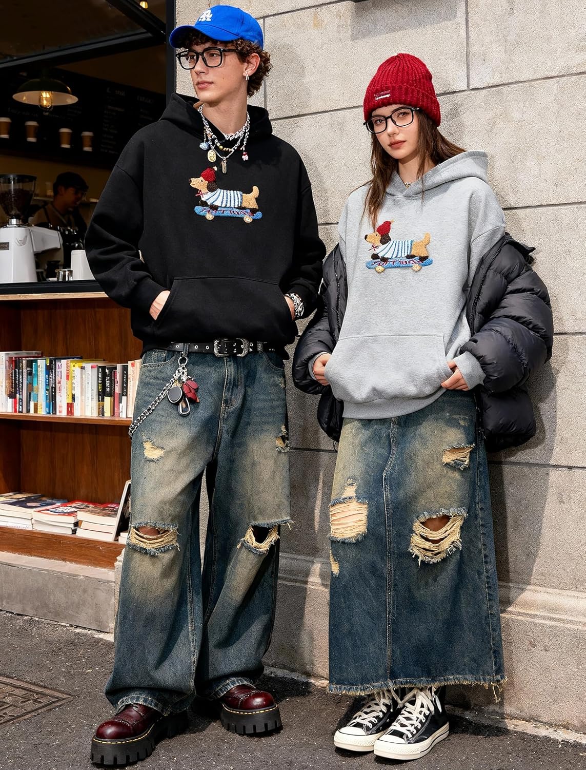 Novelty Hoodies for Women Men Loose Fit Y2k Hooded Sweatshirt Casual Unisex Long Sleeve Pullover Streetwear - Image 3