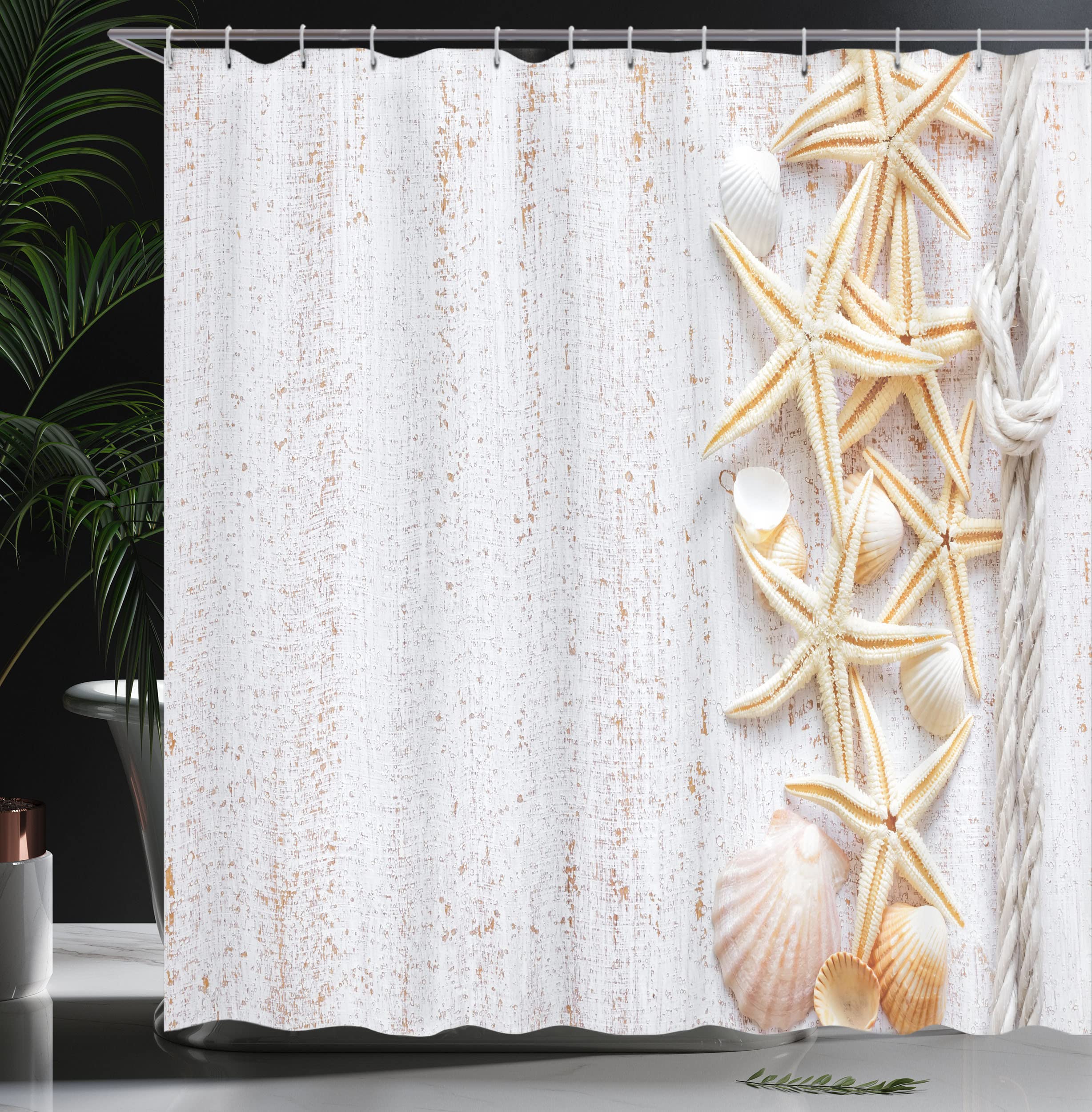 Duschvorhang 'Ozean-Leuchtturm' – Nautisches Design, 175x190 Cm, Polyester, Mit Haken