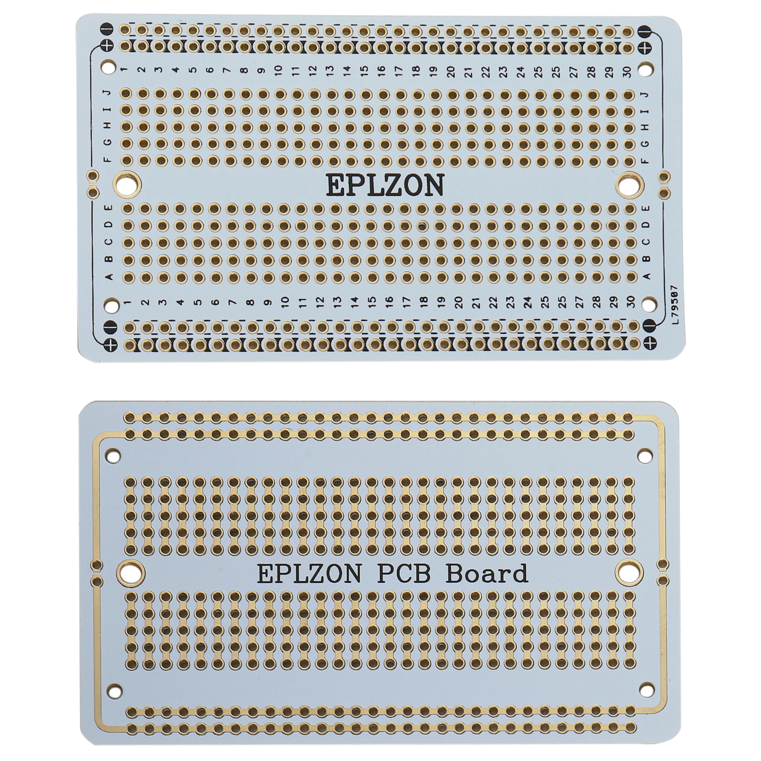 Produktbild von EPLZON 10x Lötbares Breadboard 88,9x52,1 Mm – Doppelseitig, Vergoldet, FR-4, Für DIY & Prototypen