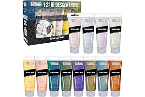 US Art Supply 12-Color Pearl Acrylic Paint Set