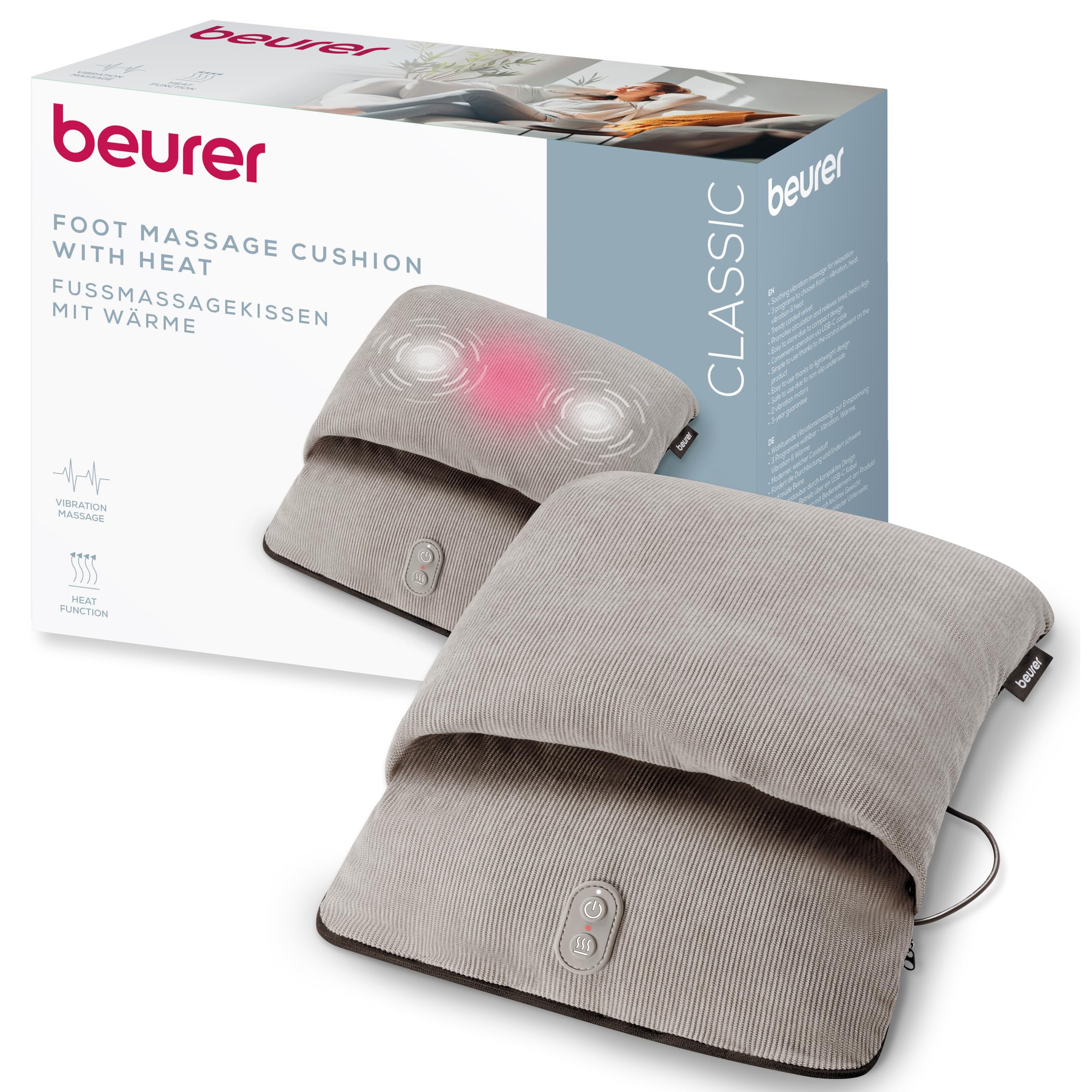 Beurer Classic Fm 28 Foot Massager - Grey
